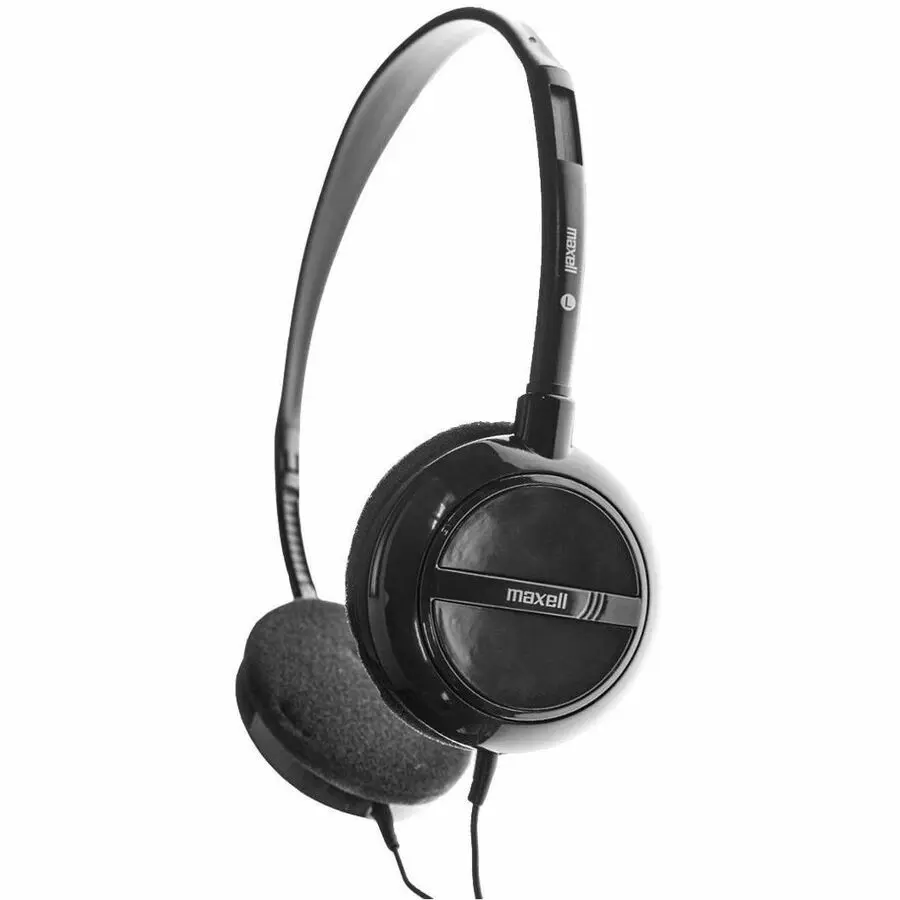 Maxell HP200MIC 199929 Wired Headset with Inline Microphone Black