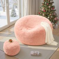 Pink Striped Bean Bag