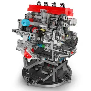 MOULD KING 10235 Technical MMC L4 Engine Model Building Block Simulation Motorized Engine Bricks Set Building Blocks Model Collectible Toy Christmas