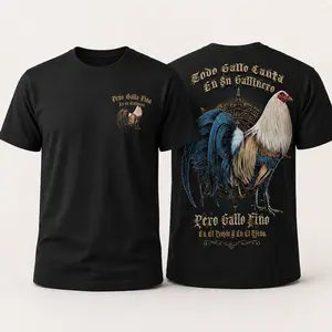 Gamefowl Rooster Shirt, Rancho Graphic T-Shirt, Gallo Fino Tee, Mexican Rooster Ranch Apparel, Gamefowl Breeder Gift Shirt