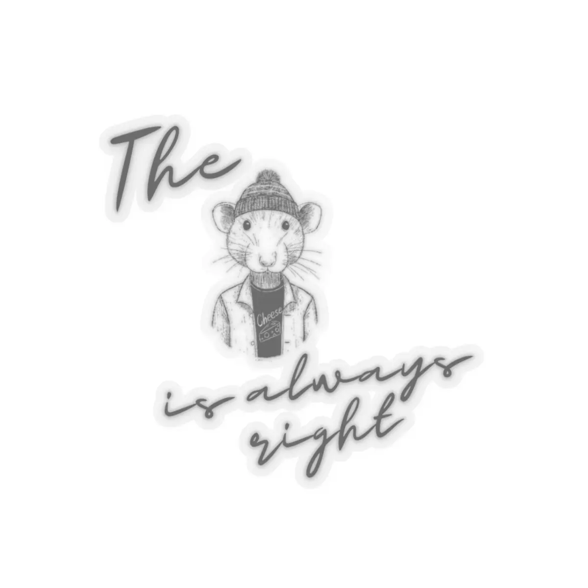 Right Rat Decal - Decorative Vinyl Stickers