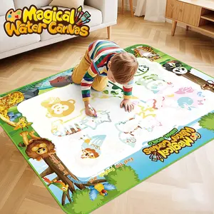 Water Drawing Cloth Toy, Reusable Clear Water Painting Mat, Colorful Doodle Blanket for Kids, Water Doodle Mat, Nursery Development Mat, Christmas Gifts