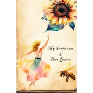 Sunflowers & Bees Journal, Sunflower and Bees Diary, Sunflower and Bees Notepad