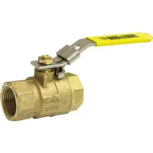 Milwaukee 1" NPT Threaded Ends Bronze Body Ball Valve, 2-Piece Set Large Port, Locking Lever Handle, 125 WOG 150 WSP, Model BA100ELDA 100, Two Piece Set