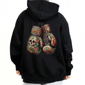 Mexican Vintage Style Boxing Chicano Clothing Mexican Clothes Chicano Style Art Graphic Tee for Men & Women Gangster Clothes Lowrider Art Cholo Outfit MXC00 Unisex Hoodie Loose Fit Medium Fabric