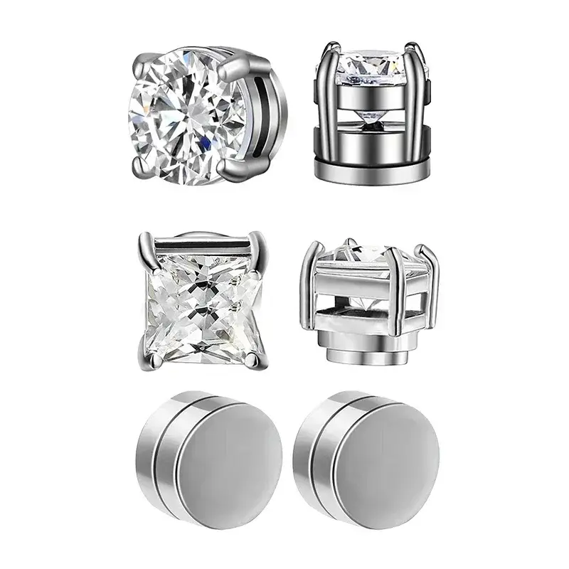 2025 Summer Magnetic Stud Earrings – No Piercing Needed | Unisex Fashion Jewelry