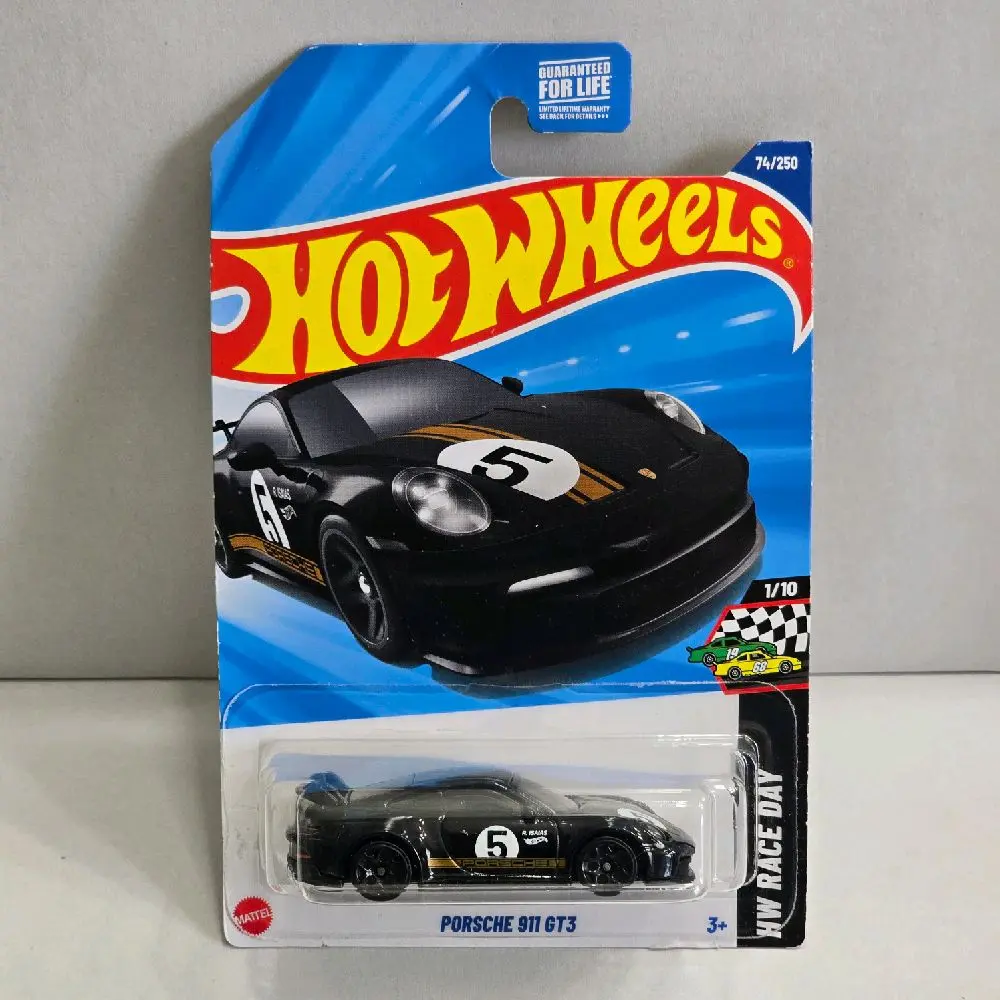 2025 Hot Wheels Porsche 911 GT3 #1/10 HW Race Day #74/250 Black Gold