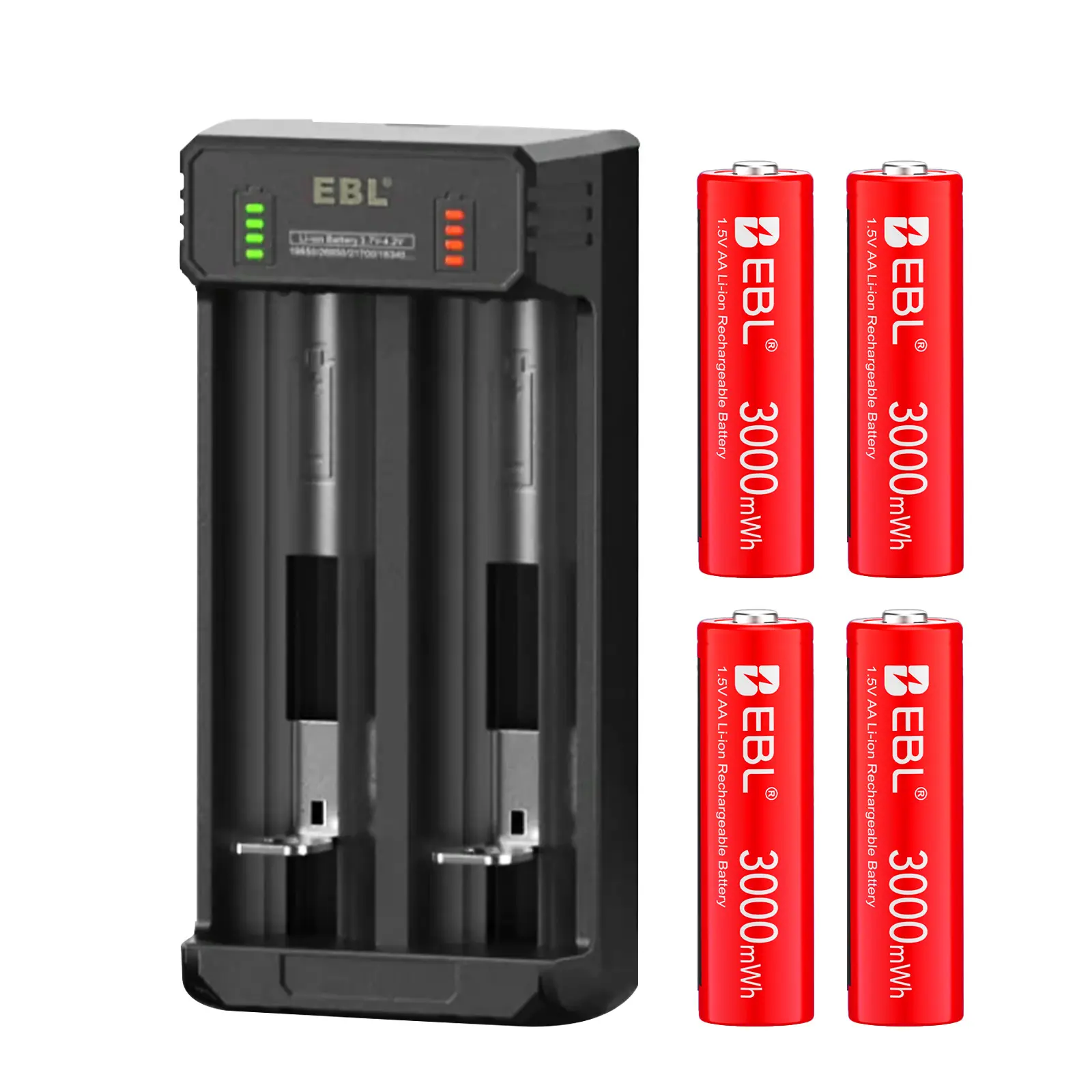 2-Bay Li-ion Battery Charger for AA/AAA + 4 AA