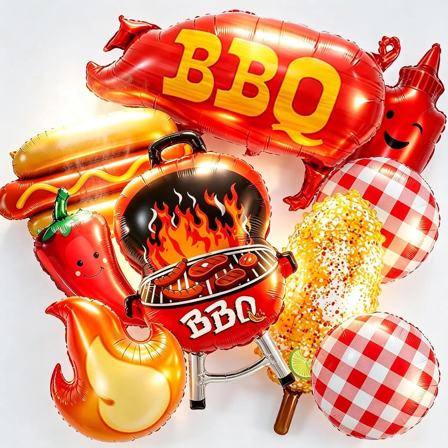 Bbq Balloons Summer Bbq Party Decorations Cookout Themed Party Decorations Backyard Barbecue Decor Baby Q Themed Decorations Supplies Crawfish Boil Birthday Party Hotdog Party Decor Supplies