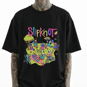 Slipknot Cartoon Parody Funny Cute Band Graphic T-Shirt, Music Sweatshirt, Retro Pullover Hoodies, Gift for Fans