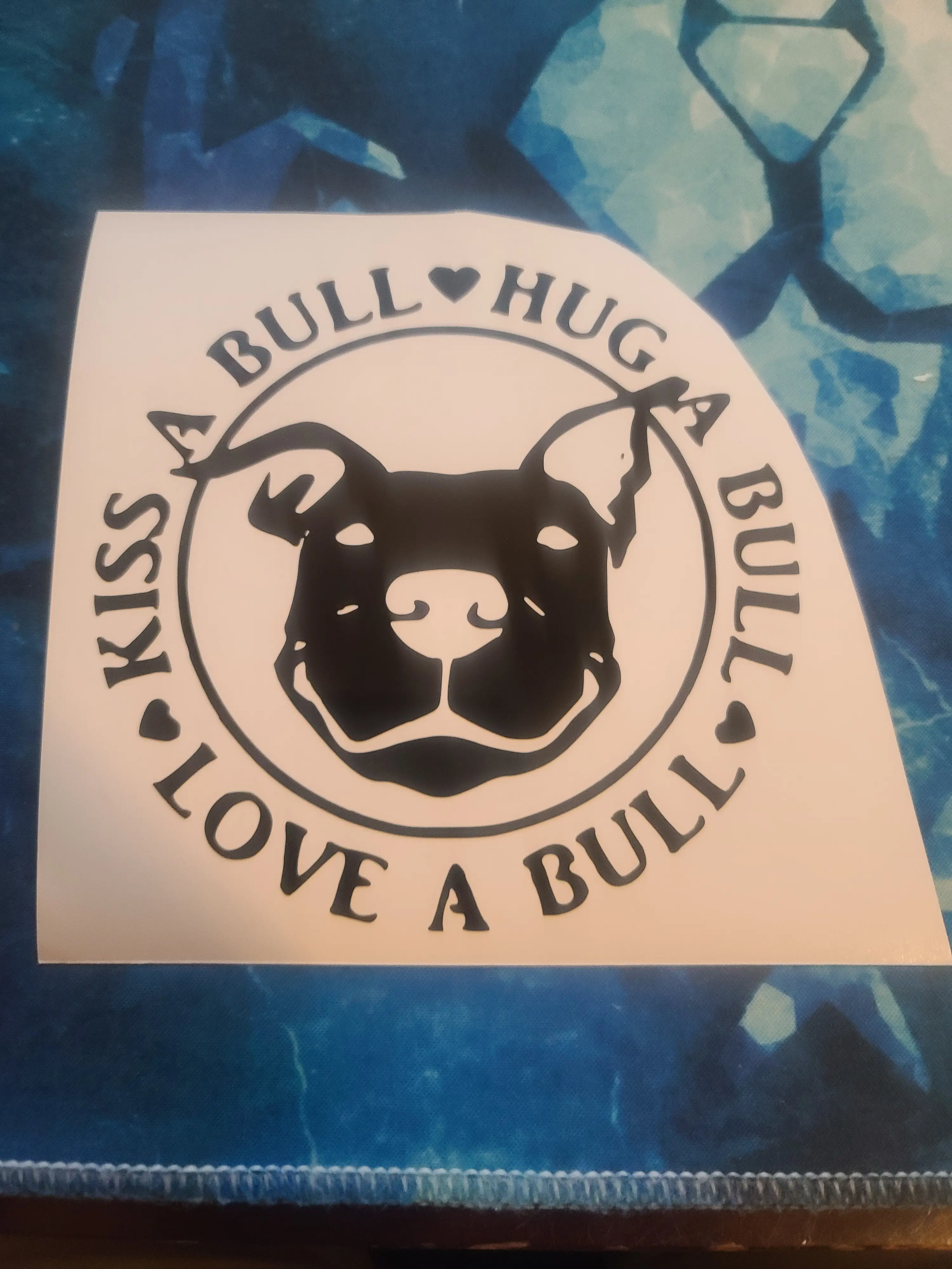 Love A Pitbull 5x5 Vinyl Decal - Customizable Colors