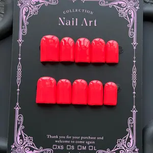 10pcs Square Short Nails, Y2K Style, Watermelon, Elegant Color, Glossy Moisturizing, Luxurious Texture, Perfect Gift for Women, Nail Art Set