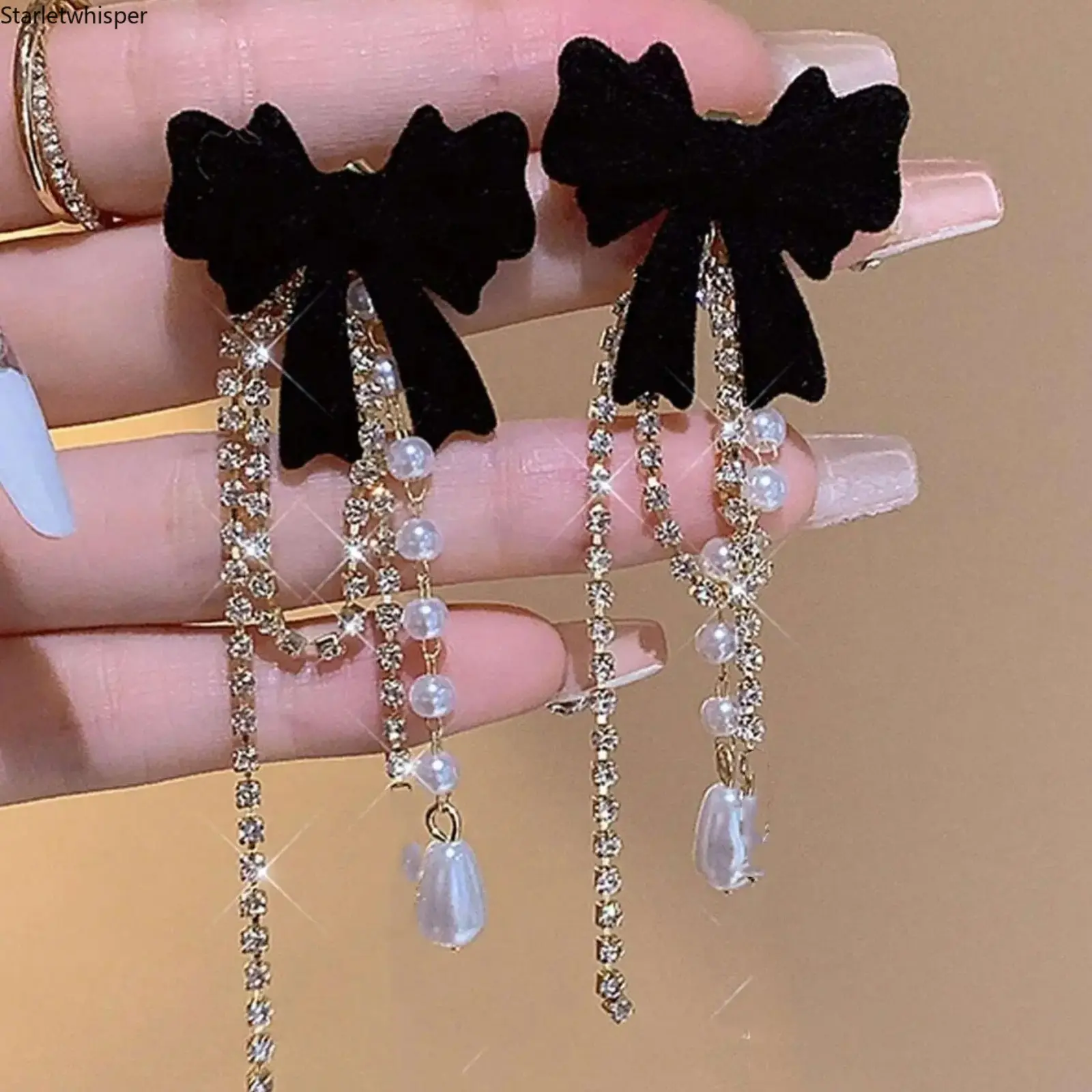 Bowknot Faux Pearl Earrings, Elegant Bow Design Jewelry for Women, Trendy Versatile Fashion Accessories, Exquisite Daily Decor, Perfect for Party, Dating and Birthday Holiday Gifts