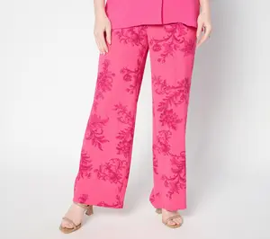 Attitudes by Renee Petite Printed Woven Full Length Pants