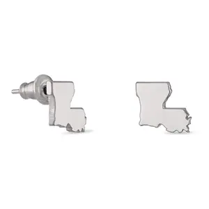 Louisiana Map Stud Earrings