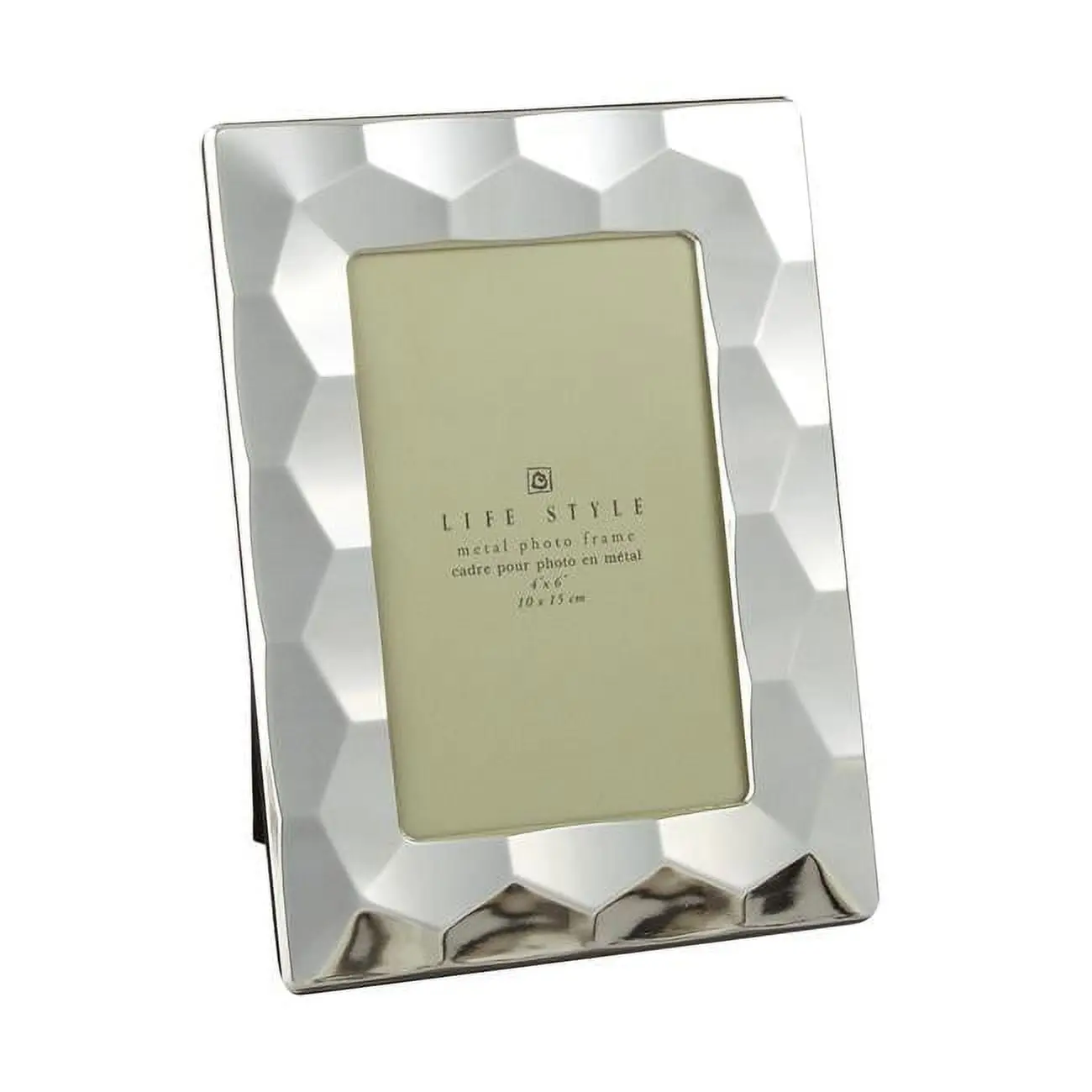 Jiallo 81334 Plated Photo Frame - 4x6 in., Prism Border, Home Decor, Wall Hanging, Ideal Gift