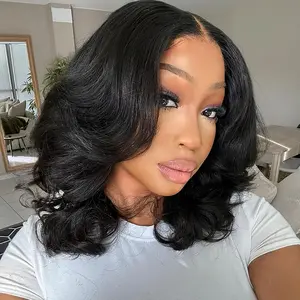 [Clearance Sale] Wiggins Hair Body Wave Wig Bob Wigs 13*4 Lace Front Wig Human Hair Short Bob Wig Pre Plucked Hairline 16 Inch