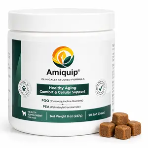 Amiquip Healthy Aging & Longevity Support for Dogs - Comfort & Energy Soft Chews - 90-Day Supply
