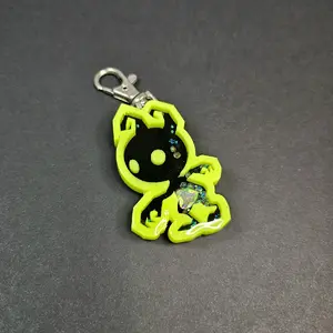 Heartless Liquid Shaker Glow in the Dark Keychain