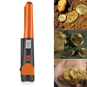 Highly Sensitive Handheld Metal Detector with LCD Display and 360° Scanning Capability - Orange Color - Precision Metal Finder