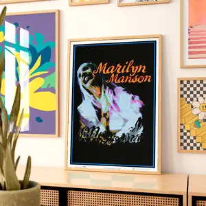 POSTER - MUSIC- MARILYN MANSON - THE BRIDE- BLACKLIGHT & FLOCKED