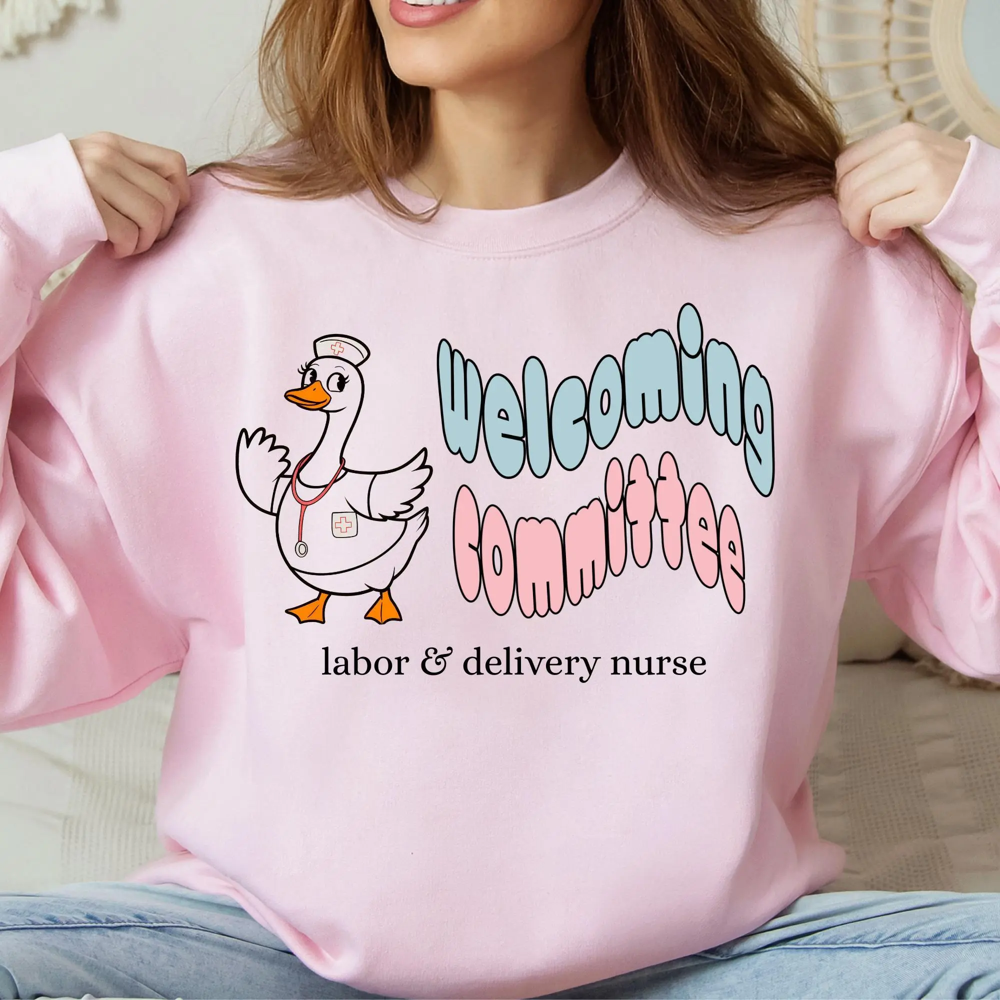 Welcoming Committee Nurse Short Sleeve T-SHIRT / Sweatshirt  | Labor & Delivery Nurse
