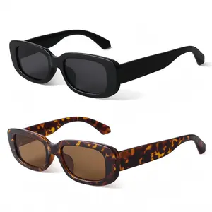 Retro Rectangle Sunglasses – 90’s Narrow Square Frame, UV400 Protection, Vintage Driving Glasses for Women – Chic & Functional