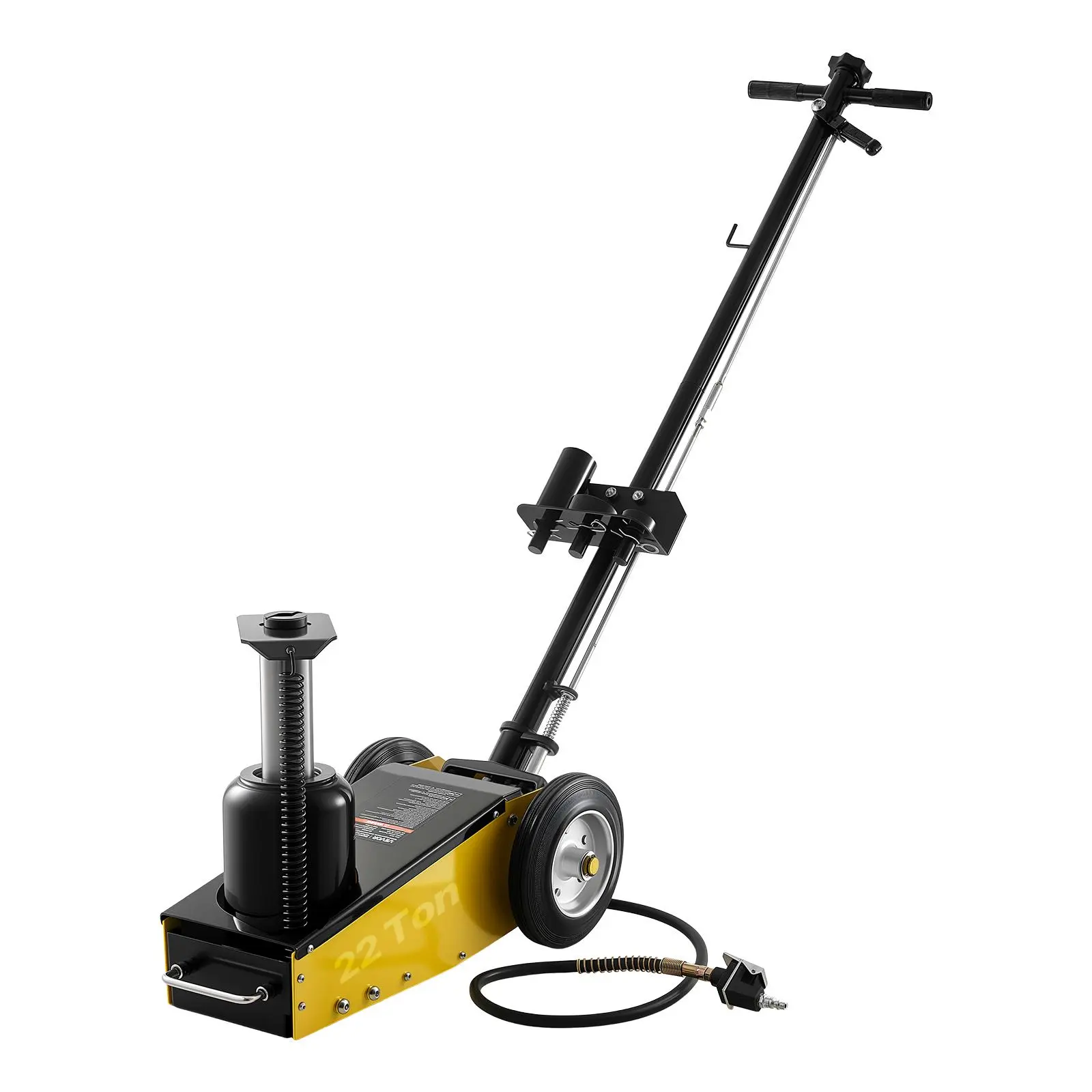 【toolupgrade】VEVOR Industrial Heavy Duty Steel Racing Floor Jack, 22 T (48501 lbs) Capacity with Single Piston Quick Lift Pump, 3 Extension Posts & 44.5 in Extended Handle, Air Hydraulic Trolley for SUVs/Pickups, 10.4"-21.3" Lifting Range