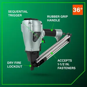 MR38AK. 36 DEGREE 1-1/2 INCH STRAP-TITE️ METAL CONNECTOR NAILER | METABO HPT NR38AK  Model# NR38AK