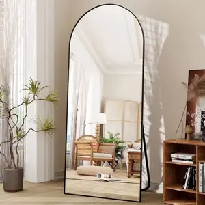 BEAUTYPEAK 71"x 26" Oversized Full Length Mirror Arch Standing Floor Mirror Full Body Mirror