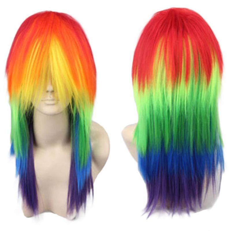 Pony @ Polly Rainbow Wig Colorful Cosplay Wig Colorful Wig M  display picture 1