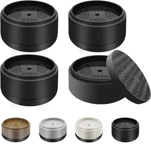 Furniture Risers Bed Risers Heavy Duty 1 Inch, 2 Inch, 3 Inch, 4 Inch round Adjustable Bed Lifts Riser for Desk Legs Table Couch Sofa Chair Refrigerator Washing Machine (1 Inch, Black, 4 Pack ) shouwuhho