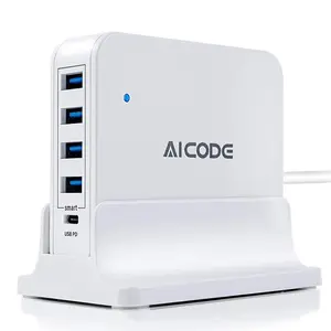 AICODE 2-Pack Dual Port 12W USB A Charger Block with Foldable Plug, Charging Box Brick, Cube for iPhone 16 15 14 13 12 Pro Max