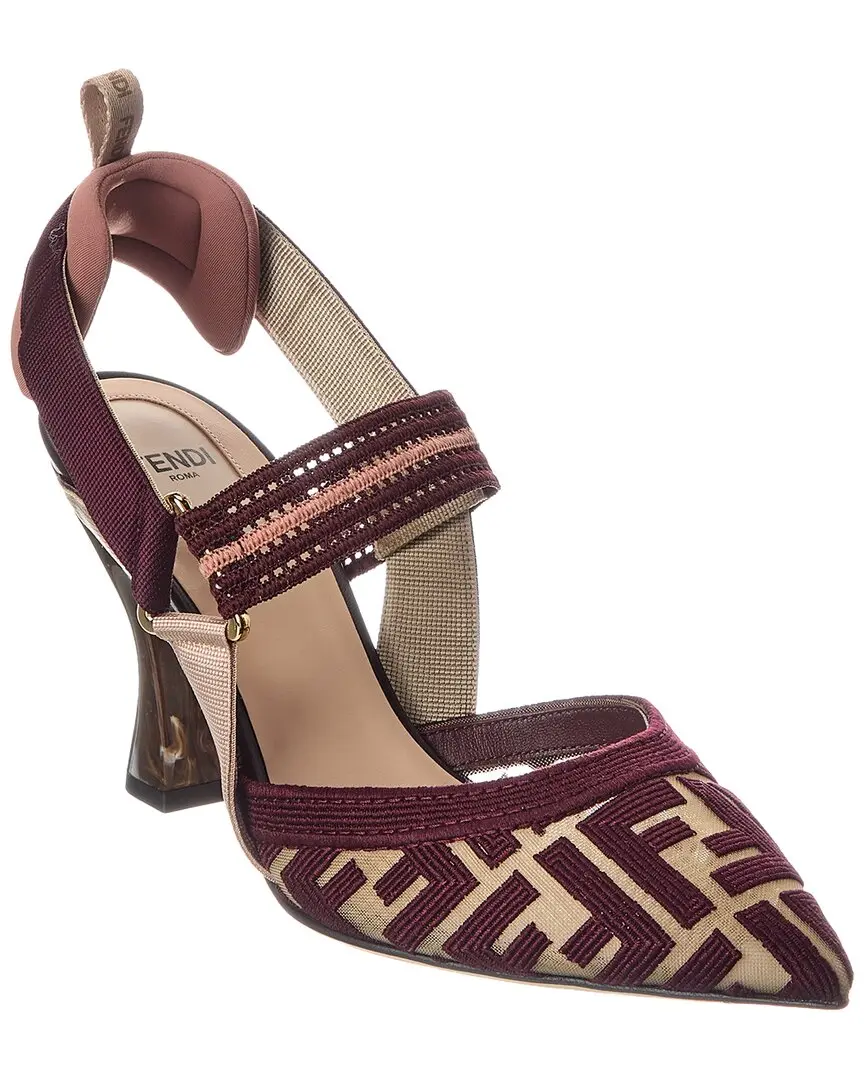 FENDI Colibri FF Mesh Slingback Pump