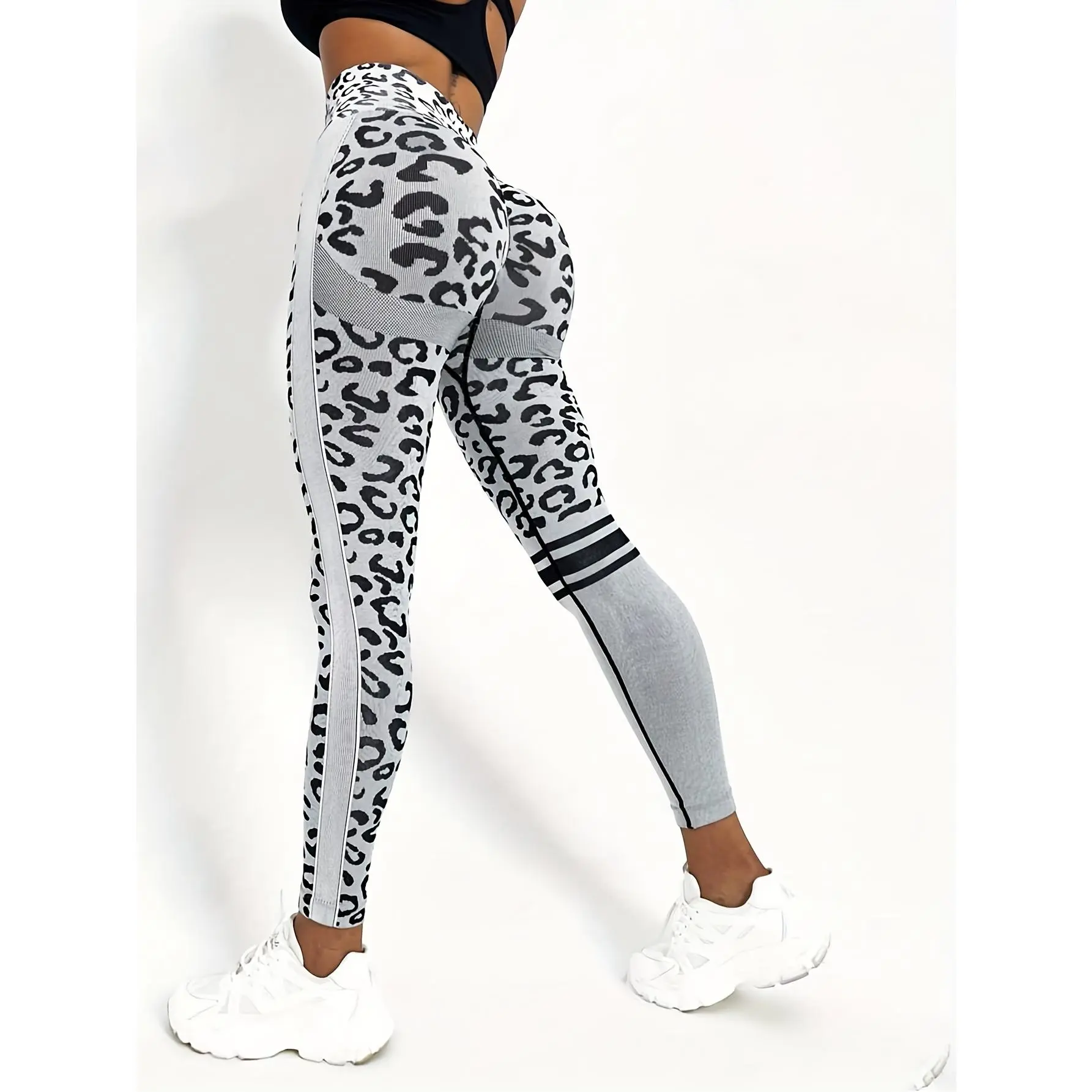 Women's High Waist Yoga Pants - Compression Sports Leggings Stretchable Activewear