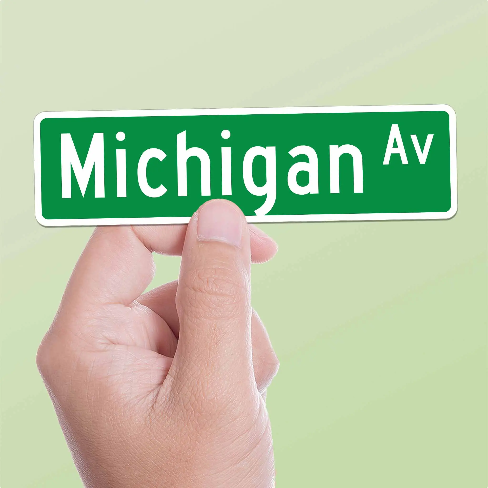 Michigan Avenue Chicago Sticker - Midwest Street Sign Decals