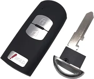 Replacement Key Fob Case  Fit for Mazda 3 CX-3 CX-5 WAZSKE13D01 662F-SKE13D01 Keyless Entry Remote Car Key Housing Casing Outer Cover Repair (1)