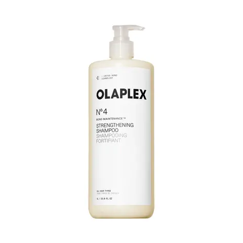 Olaplex No.4 Bond Repair Strengthening Shampoo 33.8oz (1L) - Gentle Moisturizing Shampoo for Medium-Coarse Hair-Vegan-Color Safe