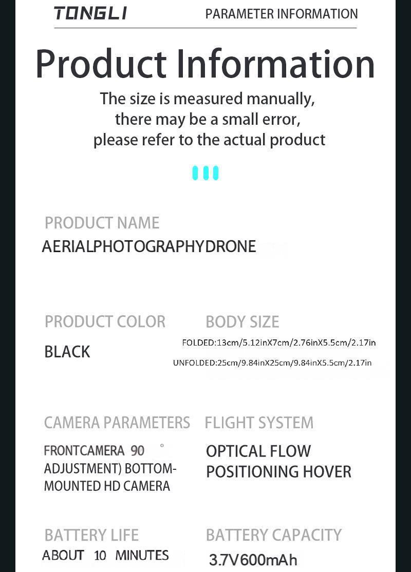 TongLi Kids' electric remote-controlled aircraft, aerial photography drone, four-axis flight vehicle with one-key take-off and stunt roll functions. It is an ideal holiday gift for children aged 6 to 12 for Christmas, Halloween and Thanksgiving.