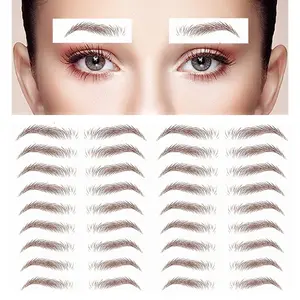 36 Pairs Eyebrow Tattoo Stickers Waterproof Peel Off 6D Eyebrow Tattoo Sticker Nature False Eyebrows Hair-Like Long Lasting Tattoo Eyebrow for Woman Makeup Tool, Brown-01