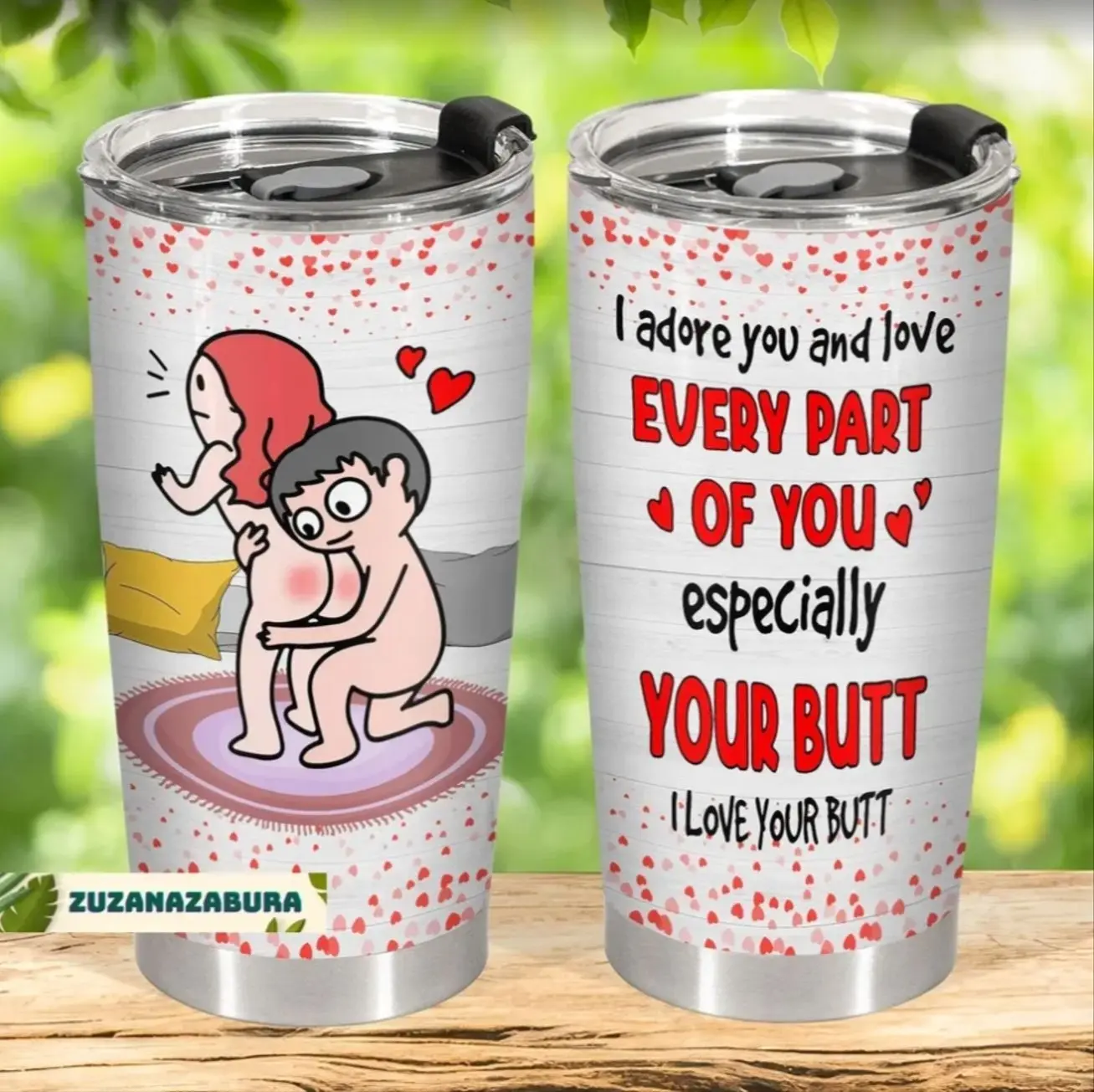 Couples Tumbler, Gift For Him, I Love Your Butt Tumbler, Funny Tumbler, Gift For Couple