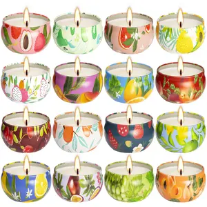 16-Pack Scented Candle Set: 16 Fragrances, 16 Creative Jars, Smokeless, Long-Burning & Therapeutic – Perfect for Family, Friends, Weddings, Birthdays & Festive Decor (Halloween, Christmas, New Year)