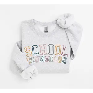 School Counselor Sweatshirt / Short Sleeve T-SHIRT , Back To School Teacher Shirt, School Behavior Therapist, Counseling Crewneck Medium