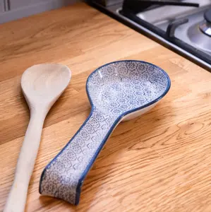 Blue Floral Spoon Rest