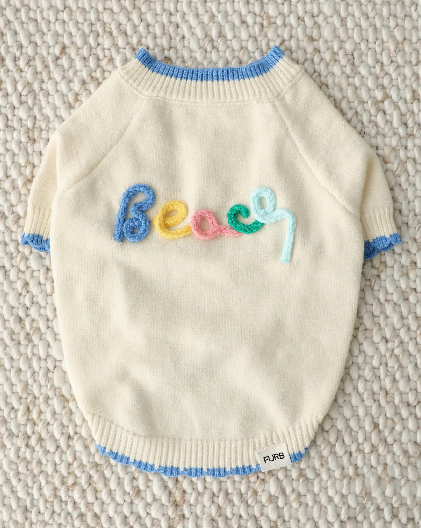 Beach Bum Embroidered Dog Sweater