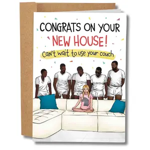 Hilarious Moving Out Card - Funny Card for New Home Owners - 5x7 Inch Individual Greeting Card with Kraft Envelope - Made in Colorado USA