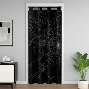 Feelyou Spider Web Door Curtain - 30%-50% Blackout, 34"x80" 1 Panel, Privacy Grommet, Thermal Insulated, Room Decor for Doorway, Halloween Closet Cover, Privacy Grommet Curtains, Room Decor Curtain