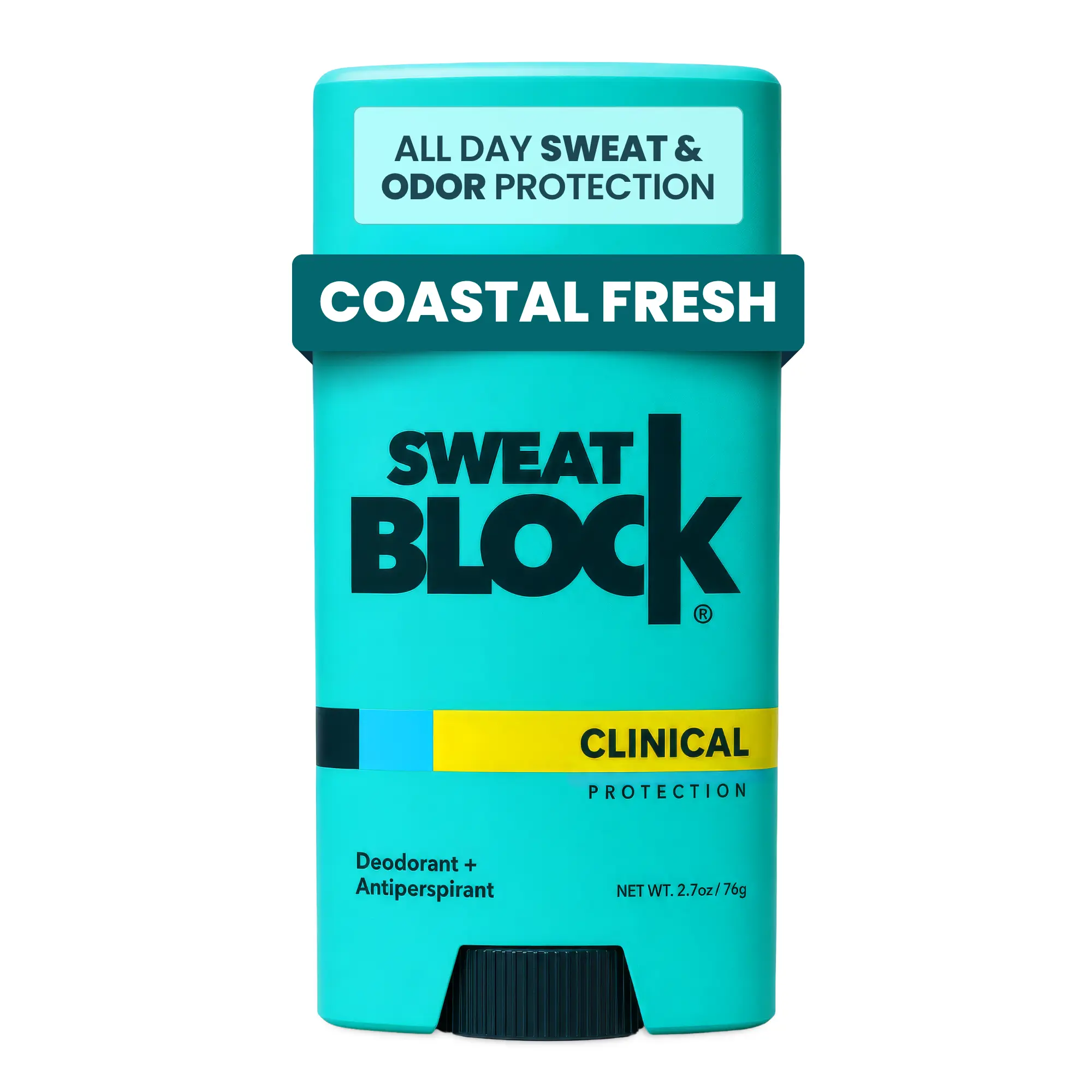 SweatBlock Deodorant Antiperspirant - Clinical Strength - Coastal Fresh Scented 2.7oz