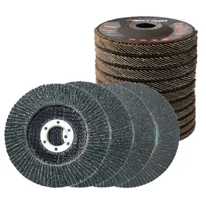 Zirconia Flap Discs 4 1/2 for Angle , 40/60/80/120 Grit 4.5" x 7/8"  High Density Type 29 Grinding Wheels for  Finishing, Rust Removal, Metal Sanding - 10 Pack