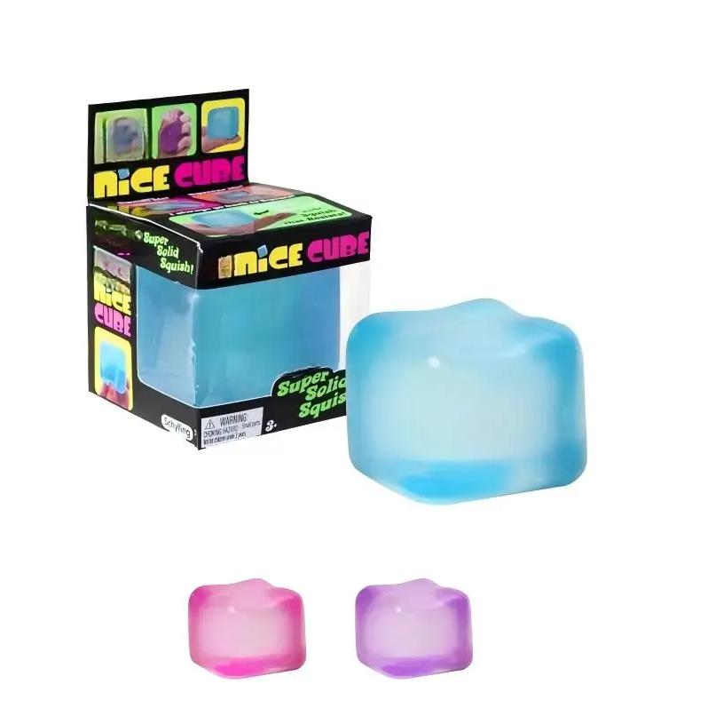 Stress Cubes, Fidget Toys, and Stress Balls for Kids and Adults—Squeeze Squishies for Anxiety and Stress Relief, Ice-Themed Squishy Cubes, Sugar Balls, and Sensory Toys. Nice Cube Cubes with Box